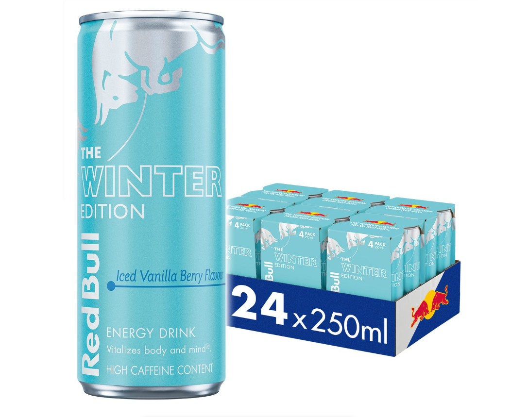 [Pack of 24] Red Bull Energy Drink Winter Edition Iced Vanilla Berry 250ml
