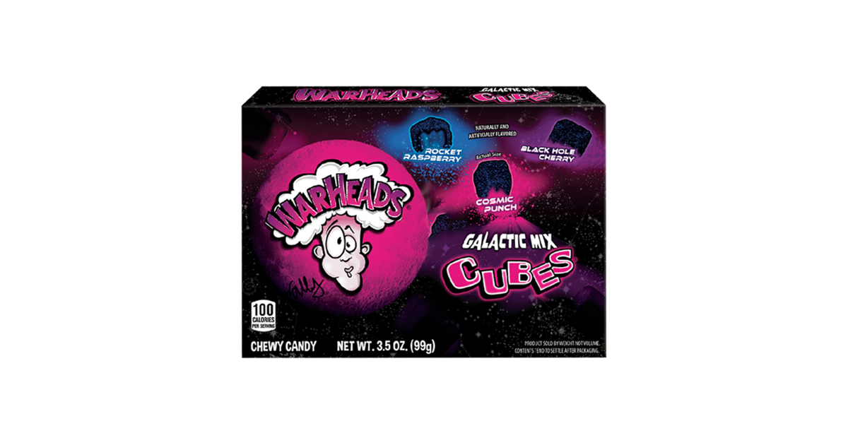 Warheads Galactic Mix Cubes 3.5oz