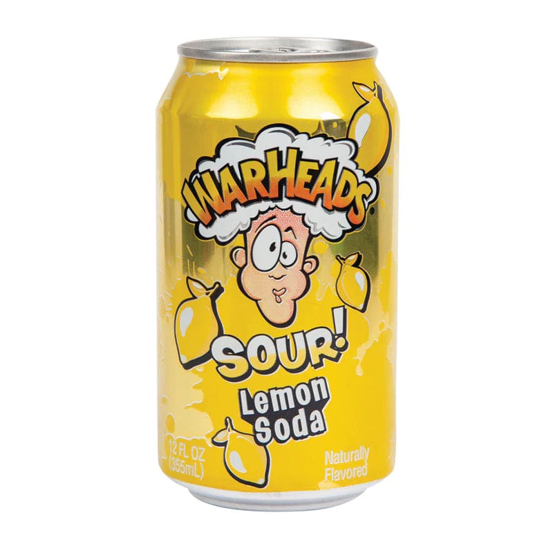 [12 Pack] Warheads Sour Lemon Soda 12 Oz Can