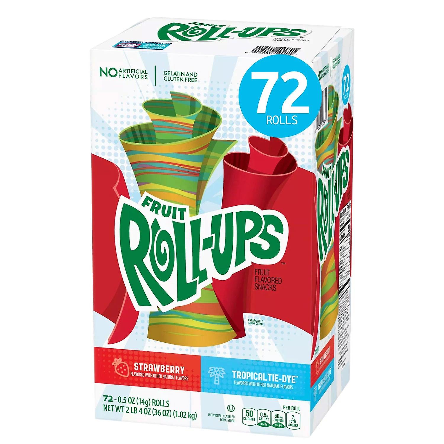 [1 Pack] Fruit roll-ups fruit snacks, variety pack, 72 Rolls