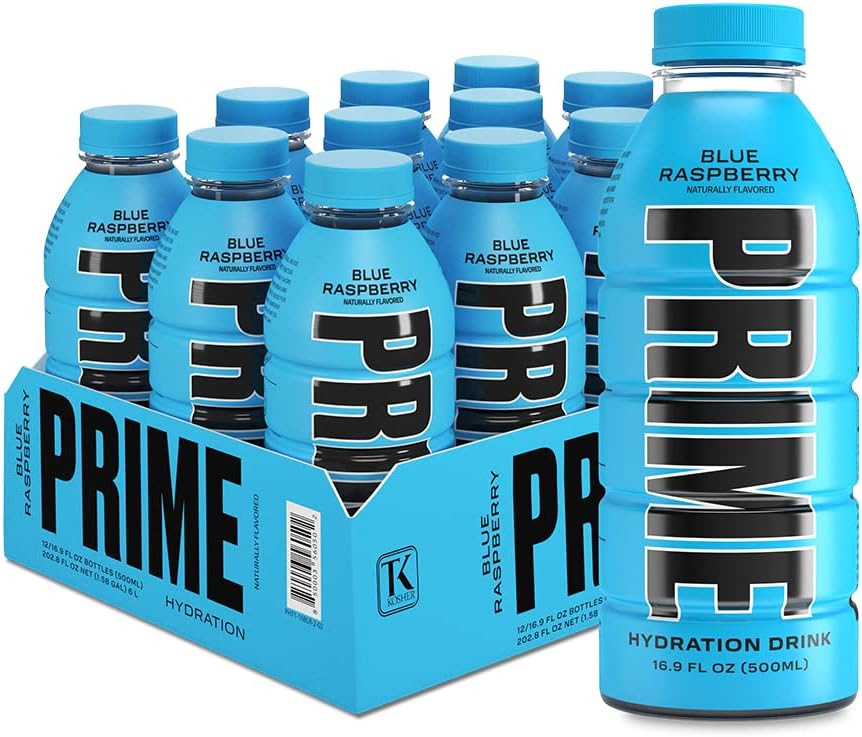 [Pack of 12] Prime Hydration, Blue Raspberry, 500 ML
