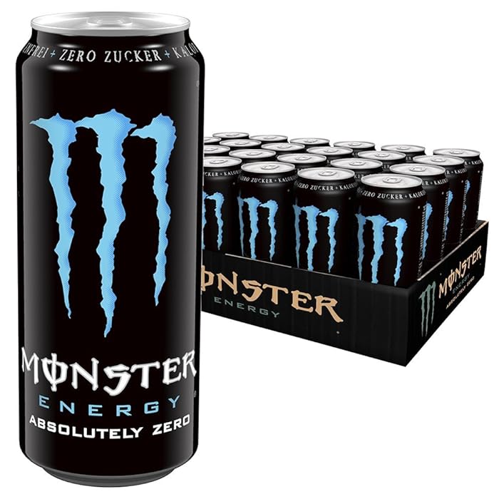 [Pack of 24] Monster Energy Absolutely Zero Can, Sugar Free Energy Drink- 500ML