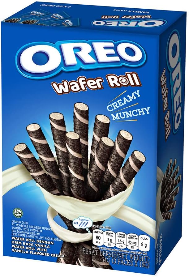 Oreo Chocolate / Vanilla Wafer Roll 54g ( 3 x 18g )