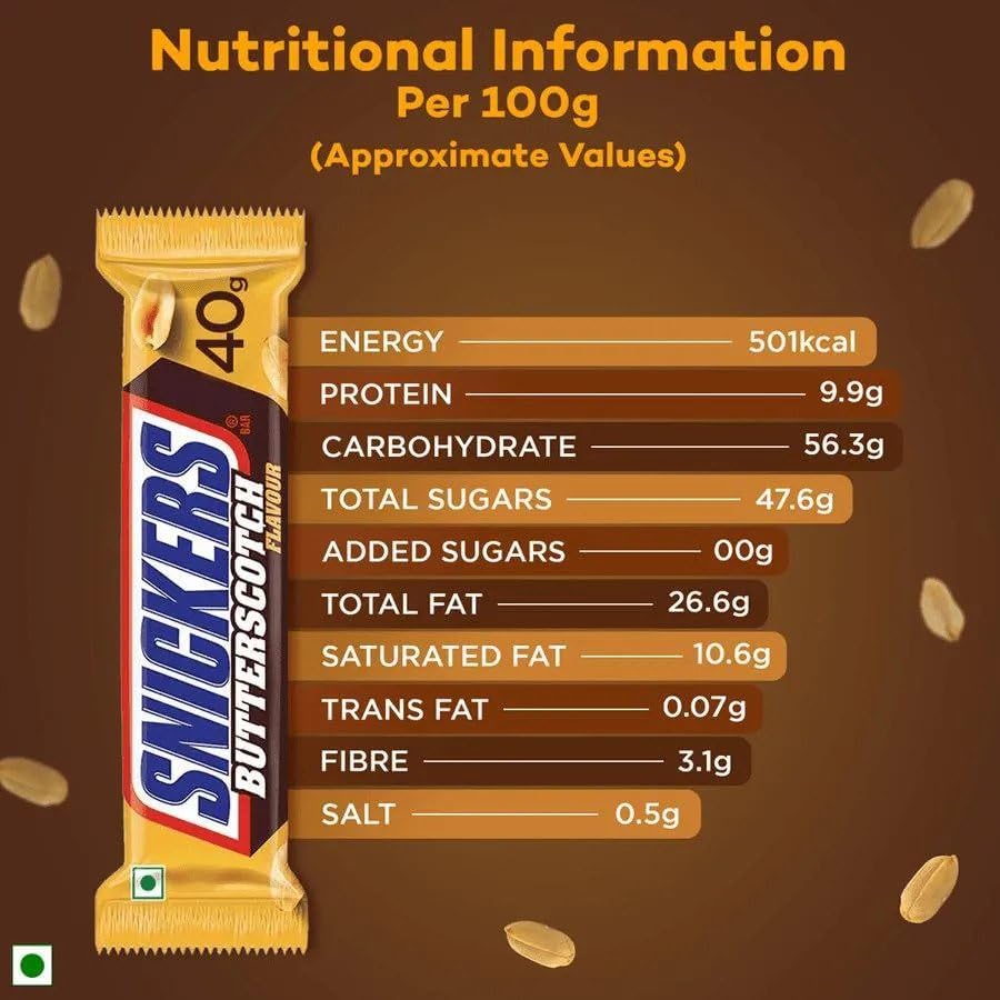 Snickers Butterscotch Flavoured Chocolate Bar 44g