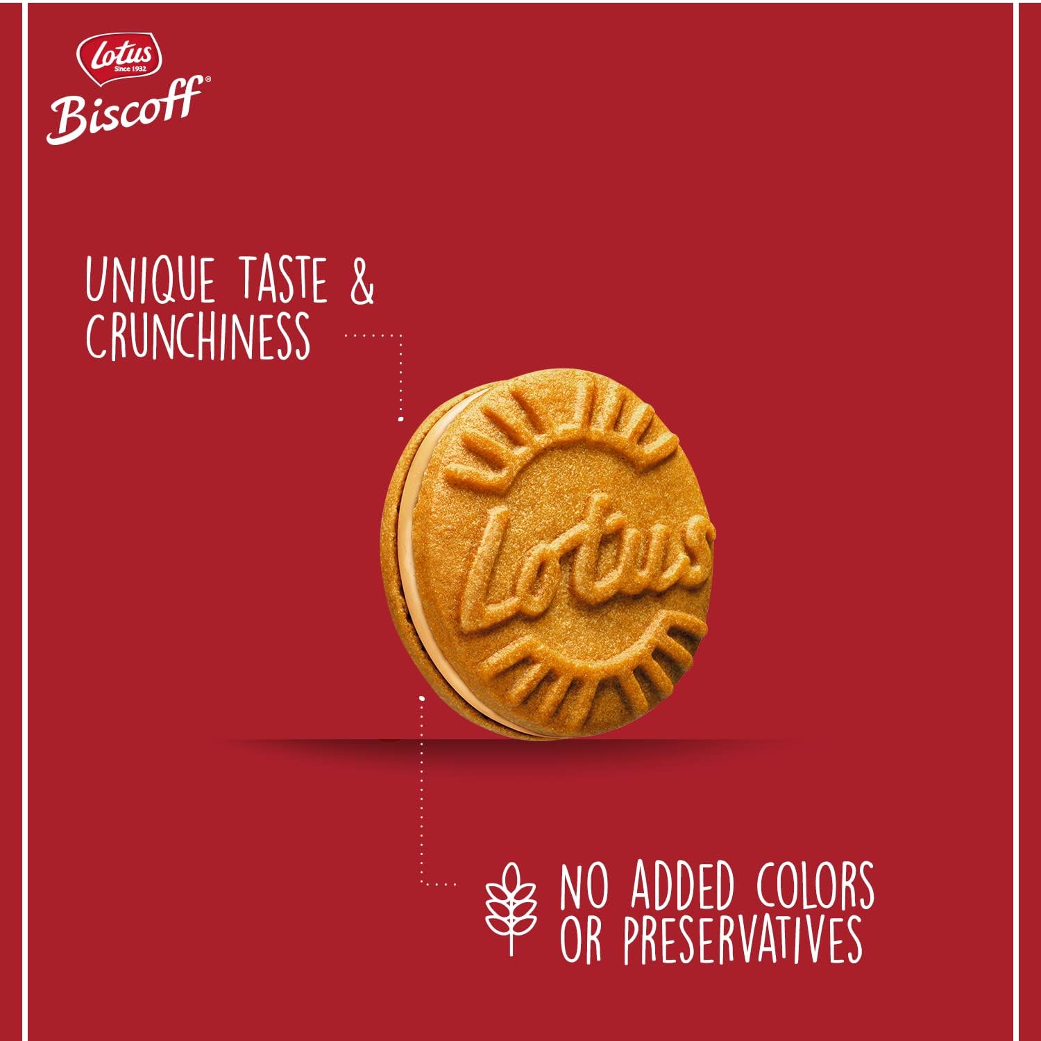 [9 Pack] Lotus Biscoff Caramelized Biscuit With Cream 150 g x 15