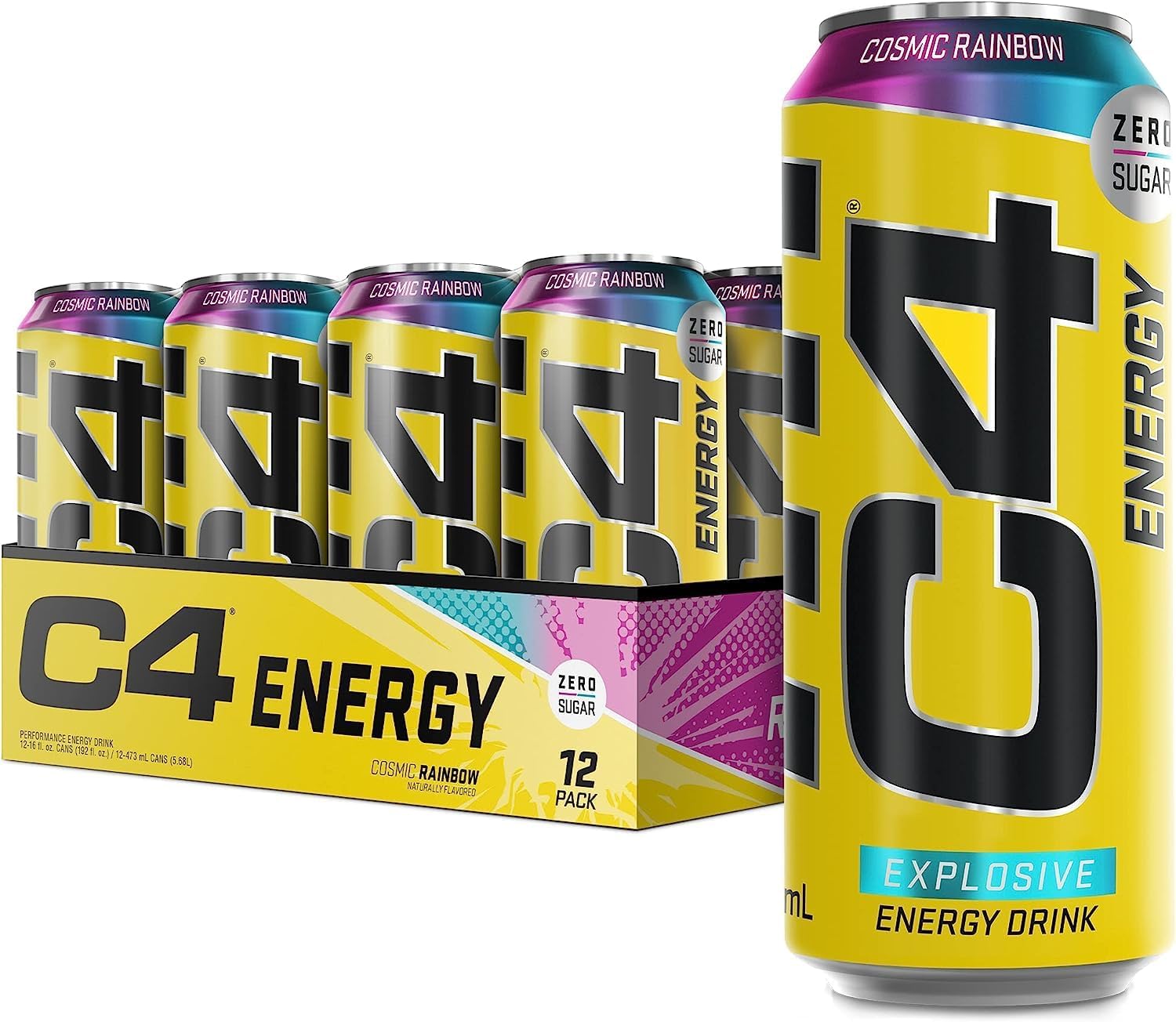 Cellucor C4 Energy Drink, Cosmic Rainbow - 500ML