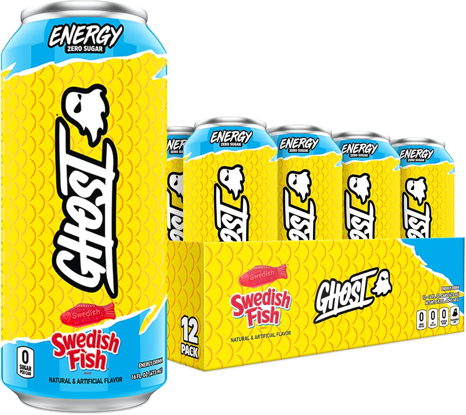 GHOST ENERGY Sugar-Free Energy Drink , SWEDISH FISH, 500ML