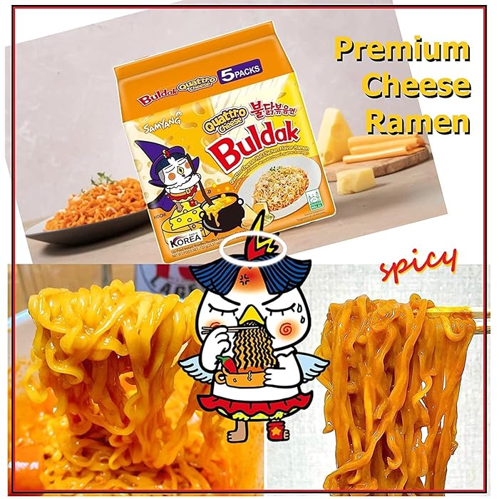 Samyang Buldak Quattro Cheese Ramen 145g x 5 Pack