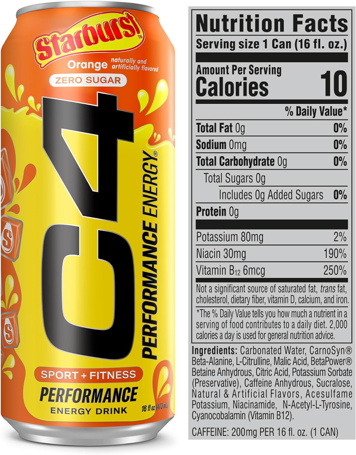 Cellucor C4 Energy Drink, Orange Slice - 500 ml