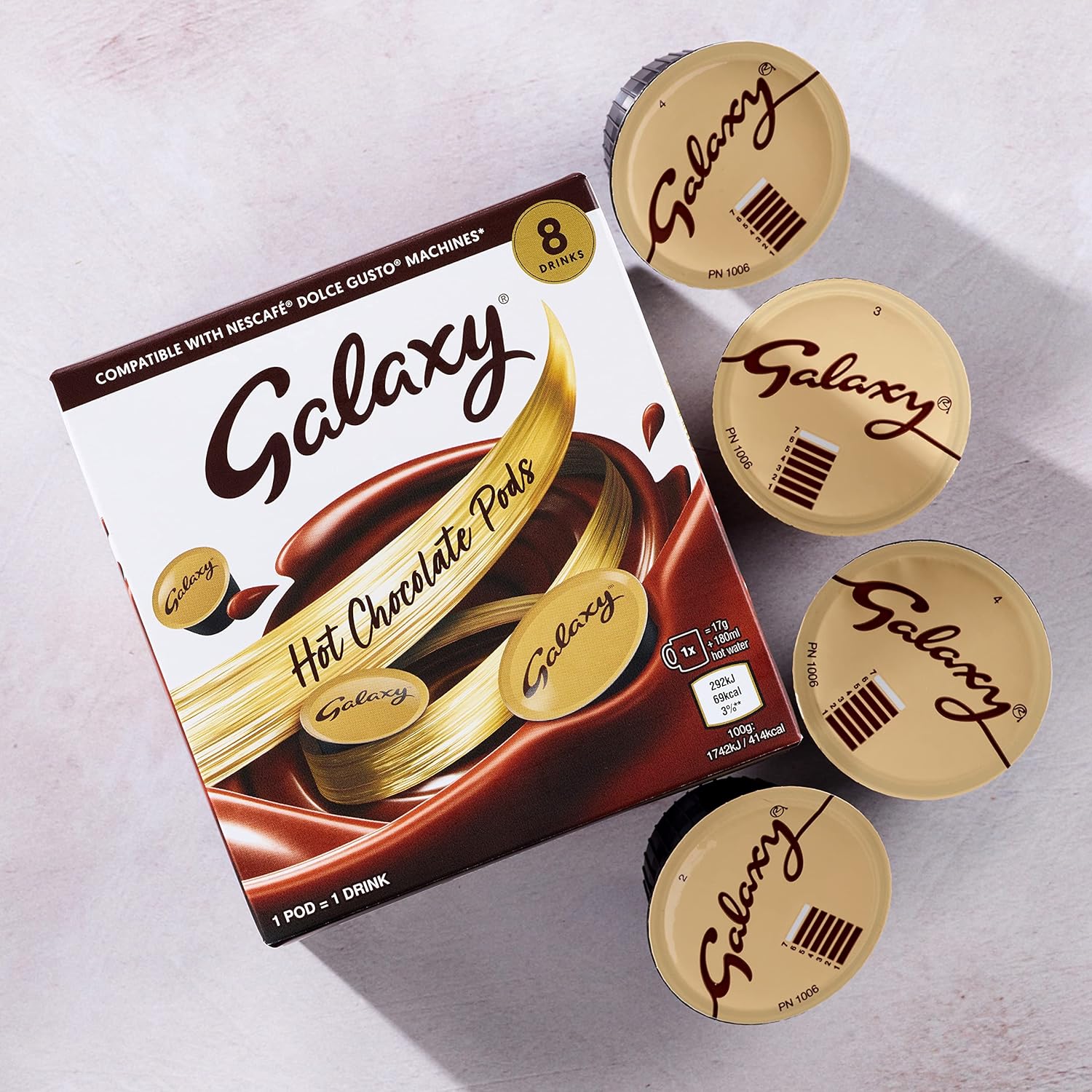 Galaxy Hot Chocolate Dolce Gusto Compatible Pods, 8 Capsules