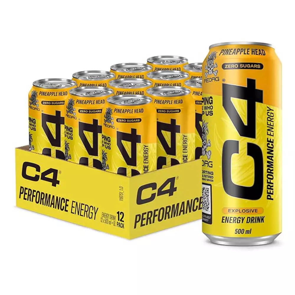 C4 Pineapple Head Zero Sugars Energy Drink - 500 ML