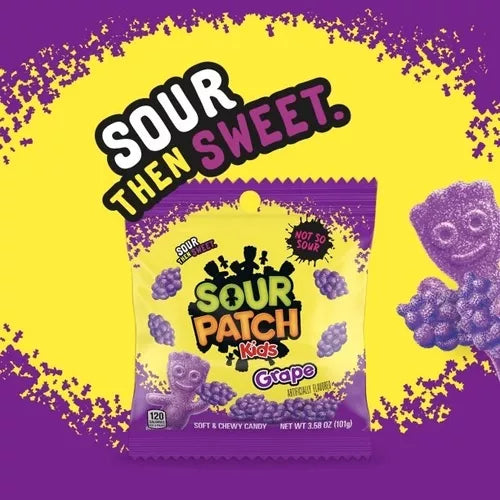 USA IMPORT - Sour Patch Kids Grape 3.58 Oz