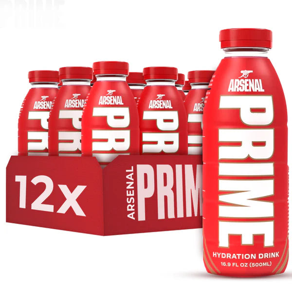 [12 Pack] PRIME Hydration Arsenal Goalberry Football 500ml