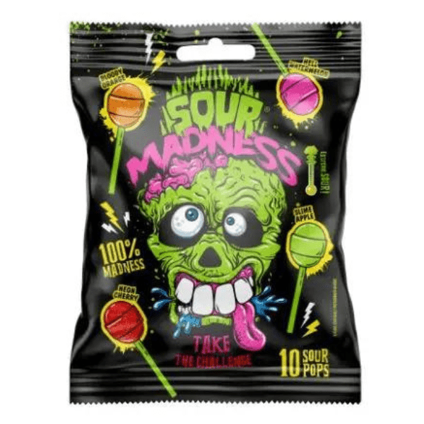 SOUR MADNESS LOLLIPOP PACK 100g