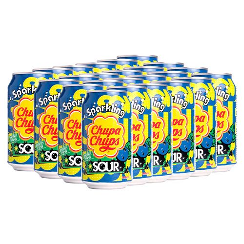 [Pack of 24] Chupa Chups Sour Blue Berry Drink (345ml)