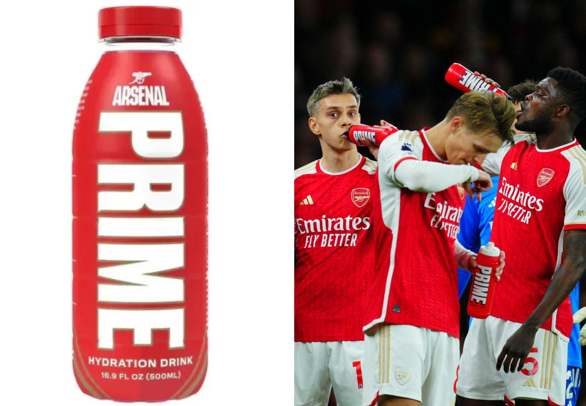 [12 Pack] PRIME Hydration Arsenal Goalberry Football 500ml