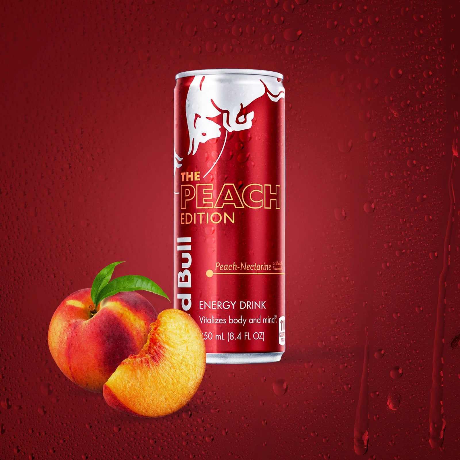 Red Bull Peach Edition Energy Drink, 250 ml