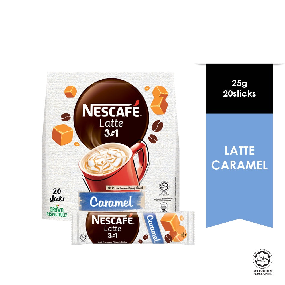 [IMPORTED] - Nescafe Latte Caramel Instant Coffee 25g x 20